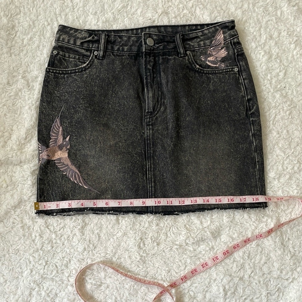 All Saints Charcoal Distressed Mini Skirt - Picture 11 of 11